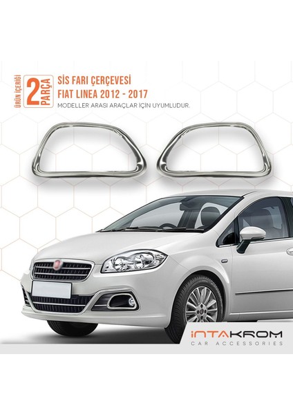 Fiat Linea Krom Sis Farı Çerçevesi 2 Parça 2012-2017