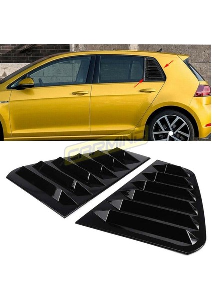 Vw Golf 7 - 7.5 Kelebek Cam Vizörü Piano Black 2013-2020