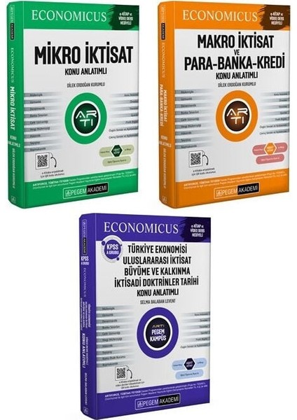 2025 KPSS A Grubu Economicus İktisat Konu Anlatımı 3’lü Set