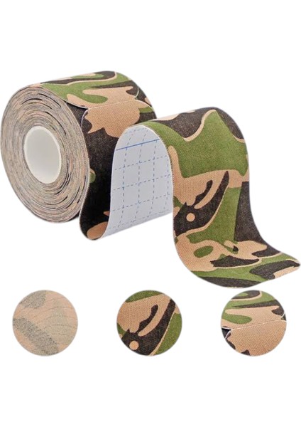 Akestoria Med 5 M x 5 cm Kinezyo Sporcu Bandı Kahverengi Camo KT-010