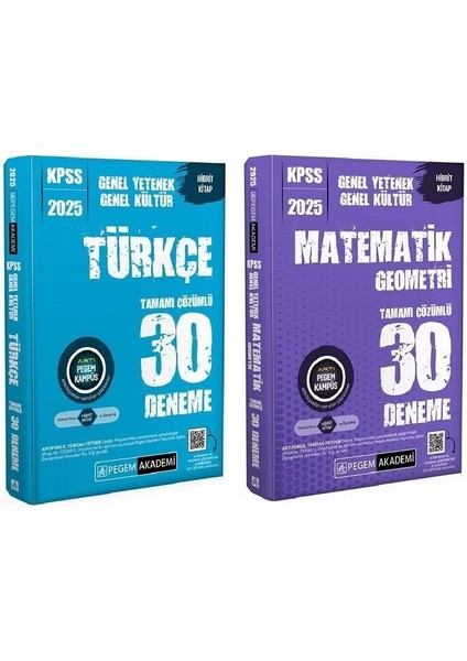 2025 KPSS Türkçe- Matematik 60 Deneme 2'li Set