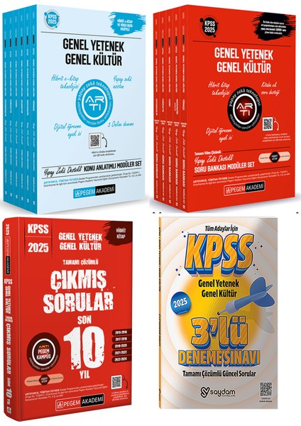 2025 KPSS GYGK Konu Anlatımı 6 Kitap - Soru Bankası 5 Kitap - Çözümlü Çıkmış Sorular Son 10 Yıl - 3 Deneme