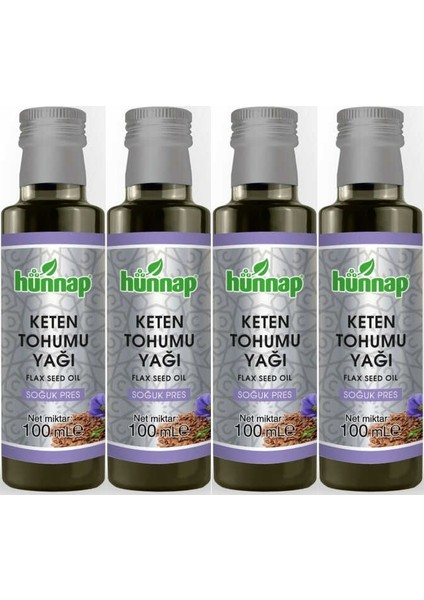 Keten Tohumu Yağı 100ML (Soğuk Press) (4 Lü Set)
