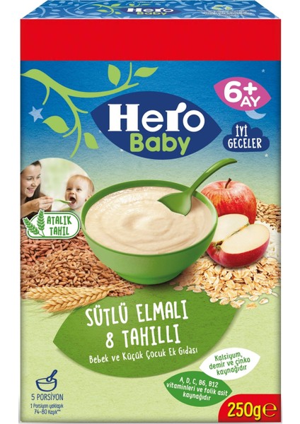 Kaşık Maması 250 gr Sütlü Elmalı 8 Tahıllı (4 Lü Set) fiyatları