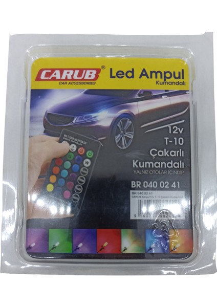 RGB-T10 T10 Rgb Kumandalı Renkli LED Ampul