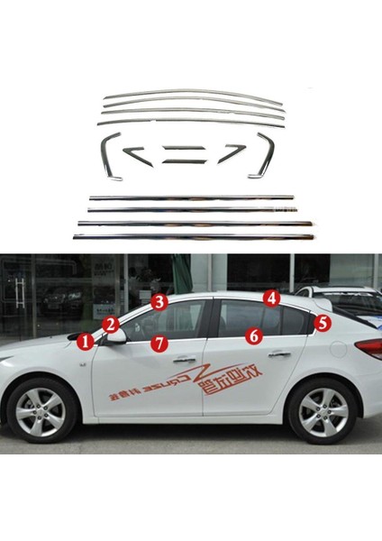 Chevrolet Cruze Hb Krom Cam Çerçevesi Set 2011 Sonrası (14 Parça)