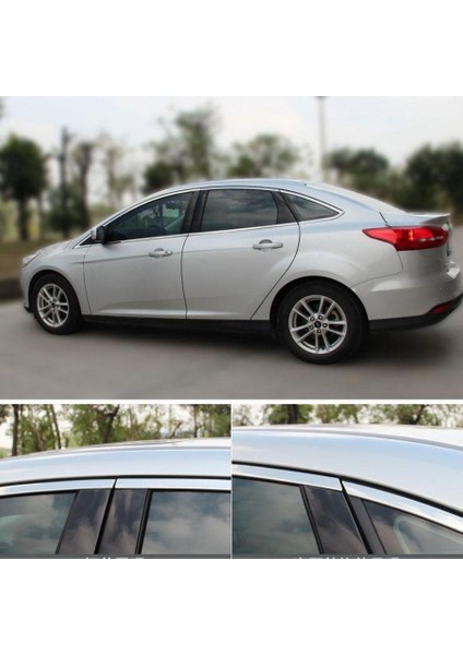 Ford Focus 3 Sedan Krom Cam Çerçevesi 2011-2017 (12 Parça) fırsatları