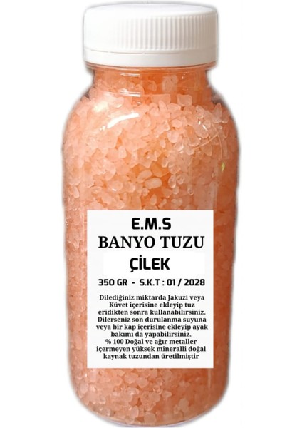 350 GR ÇİLEK KOKULU AYAK BAKIM TUZU & Jakuzi Tuzu Manikür & Pedikür Tuzu ÇİLEK BANYO TUZ.