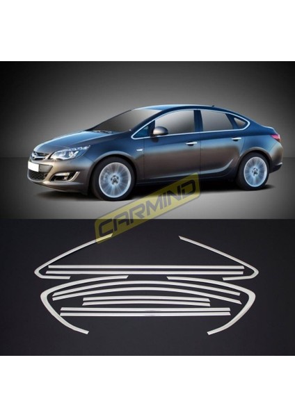 Opel Astra J Sedan Krom Cam Çerçevesi Set 2012-2020 (12 Parça) modelleri