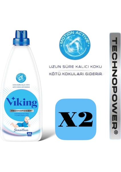 Konsantre Yumuşatıcı Sensitive 1200 ml 2 Adet Yeni Ambalaj