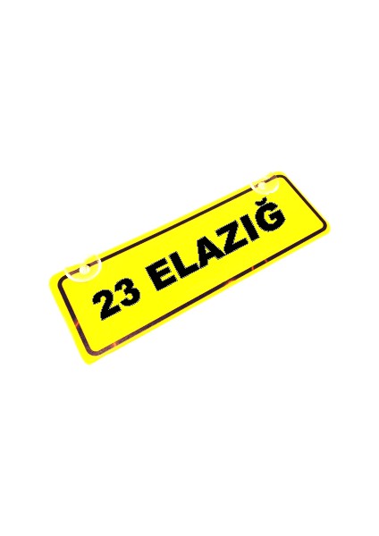 23 ELAZIG Yazılı Sarı Dekor Plaka Sök Tak Pratik yeni nesil
