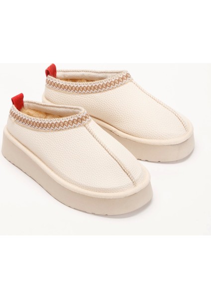 Kadın Içi Tüylü Düz Tabanlı Kadın Ayakkabısı Bej modelleri