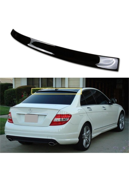 Mercedes C Serisi W204 Cam Üstü Piano Black Spoiler