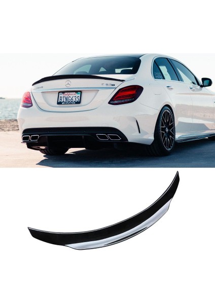 Mercedes C Serisi W205 Psm Bagaj Üstü Piano Black Spoiler