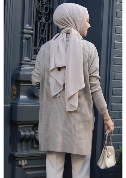 Fitilli Vizon Tesettür Triko Tunik 65903V modelleri