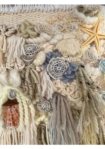 Hasat Dantelli Deniz Yıldızlı Makrome Ipli Duvar Dekorasyonu fırsatları