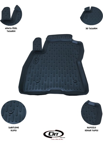 VW Caddy 2003-2021 TEK SOL 3D Araca Özel Paspas