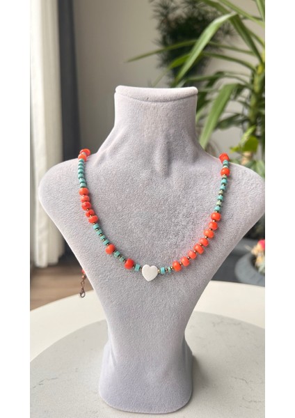 Mercan turkuaz kolye modelleri