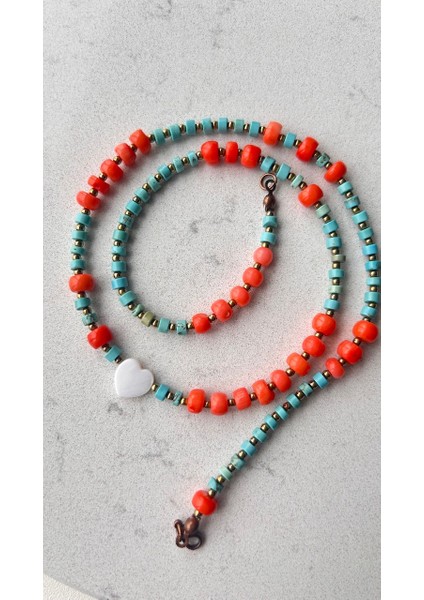 Mercan turkuaz kolye fırsatları