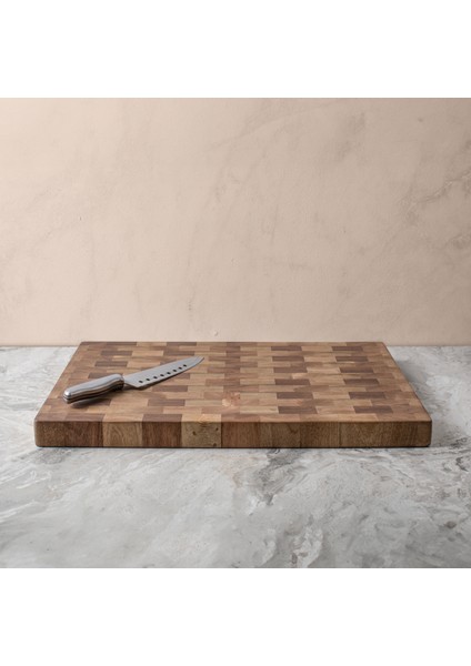 End Grain Ceviz El Yapımı Ahşap Kesme Tahtası | Sunum, Servis ve Dekoratif Kullanım