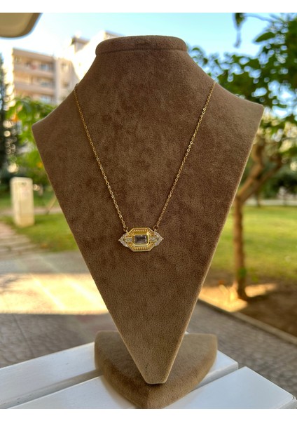 Çelik Gold Zirkon Motif Kolye fiyatları