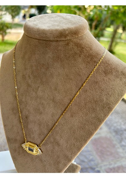 Çelik Gold Zirkon Motif Kolye indirimleri
