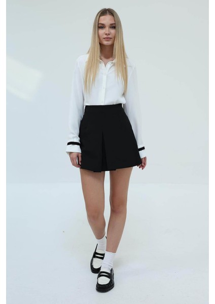 Kadın Ekru Büzgü Detaylı Crep Gömlek fiyatları