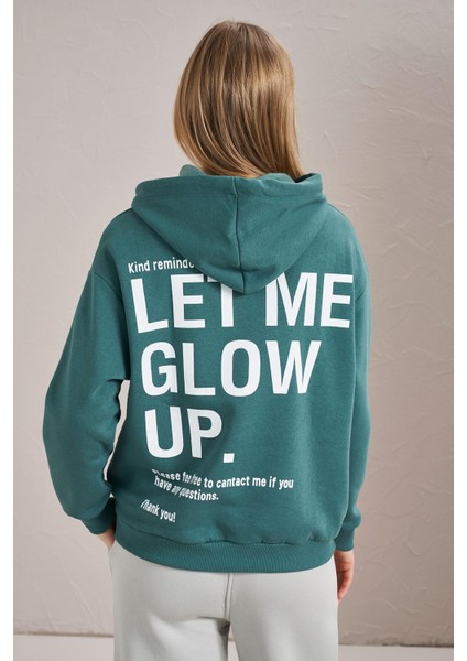 Kadın Nefti Kind Reminder Baskılı Üç Iplik Kanguru Cepli Sweatshirt indirimleri