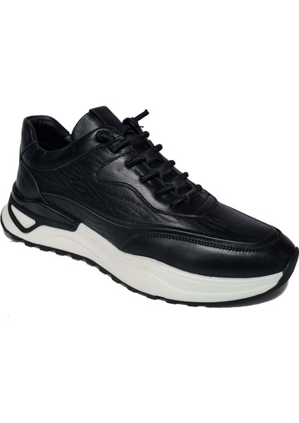 1003 Deri Kauçuk Erkek Spor Ayakkabı Siyah 41