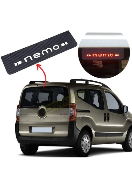 Citroen Nemo Karbon Arka Fren Stop Lambası Sticker