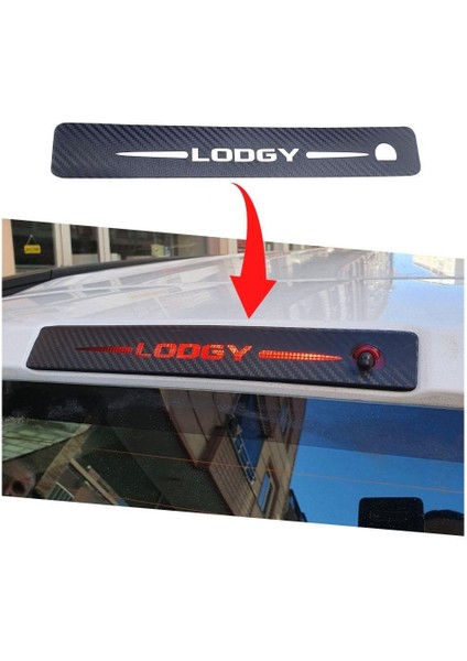 Dacia Lodgy Karbon Arka Fren Stop Lambası Sticker modelleri