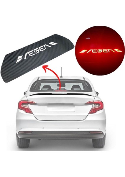 Fiat Egea Sedan Karbon Arka Fren Stop Lambası Sticker