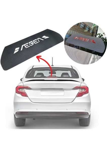 Fiat Egea Sedan Karbon Arka Fren Stop Lambası Sticker fırsatları