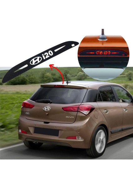 Hyundai I20 Karbon Arka Fren Stop Lambası Sticker 2015-2020 modelleri