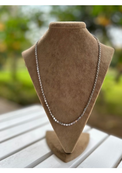 Vıp Çelik Silver 60CM Ezme Zincir Kolye