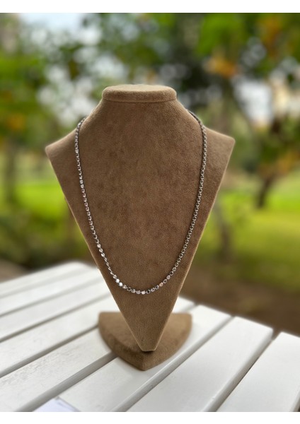 Vıp Çelik Silver 60CM Ezme Zincir Kolye modelleri