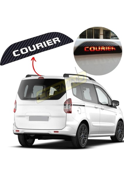 Ford Courier Karbon Arka Fren Stop Lambası Sticker