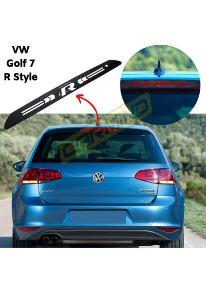 Vw Golf 7 R Style Karbon Arka Fren Lambası Sticker