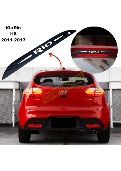 Kia Rio Hb Karbon Arka Fren Stop Lambası Sticker 2011-2017