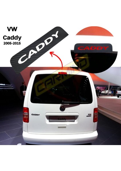 Vw Caddy Karbon Arka Fren Stop Lambası Sticker 2005-2015