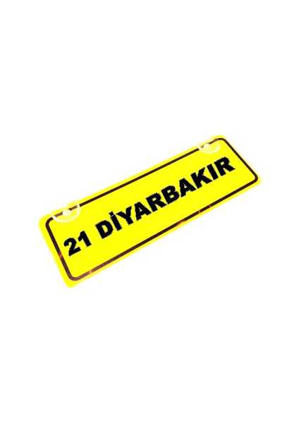 21  DİYARBAKIR Yazılı Sarı Dekor Plaka Sök Tak Pratik yeni nes