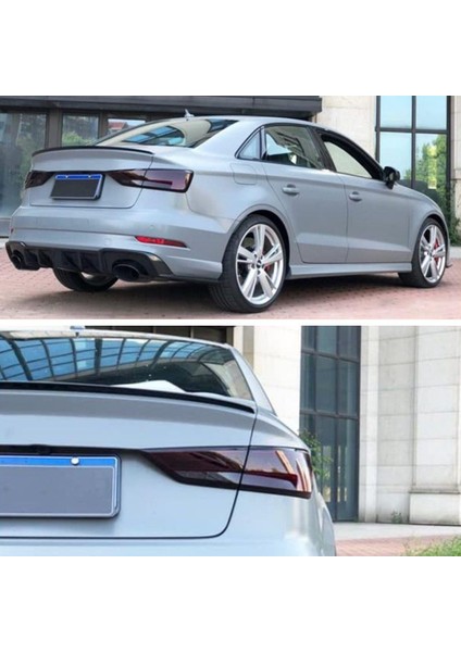 Audi A3 Sedan Bagaj Üstü Piano Black Spoiler 2013-2019 modelleri