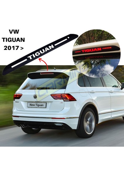 Vw Tiguan Karbon Arka Fren Stop Lambası Sticker 2017-