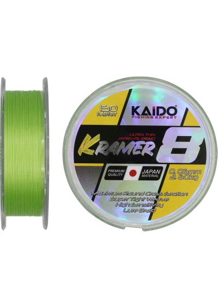 Kramer Japan 8x 150 mt Green Ip Misina 0,06 mm