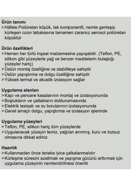 Poliüretan Köpük Adaptörlü 750ml 2'Li Avantaj Paket fiyatları