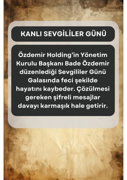 Dedektiflik Oyunu - Cinayet Oyunu - Dedektif Oyunu - Kutu Oyunları - Üçlü Set fiyatları