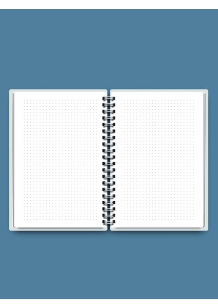 A5 Noktalı Defter - 80 Yaprak - Tel Spiralli - Pastel Renk Dalgaları