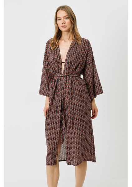 Şortlu Kimono Takım 9069 Siyah/kremit