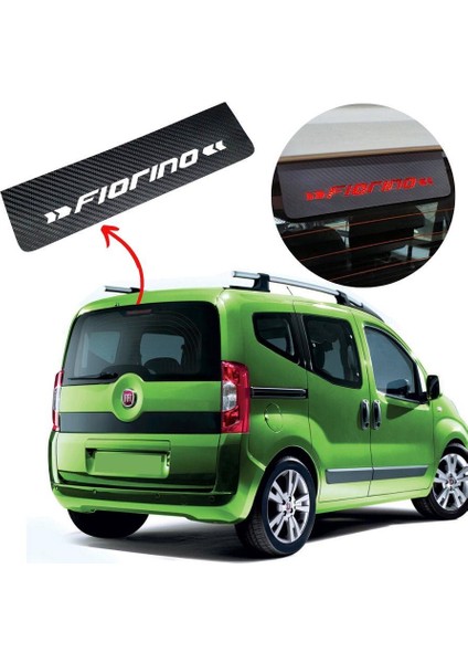 Fiat Fiorino Karbon Arka Fren Stop Lambası Sticker