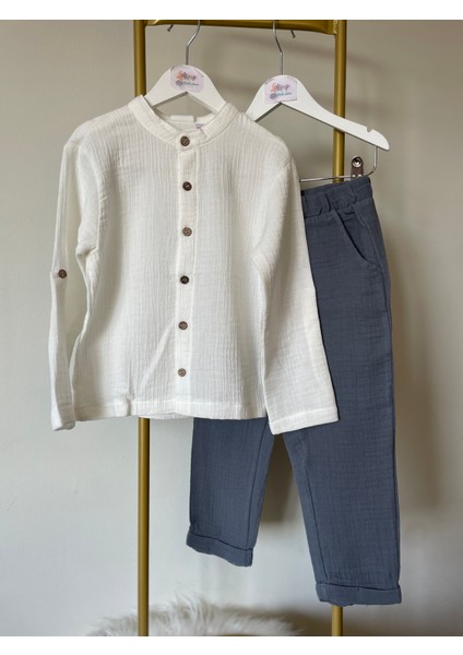 Erkek Çocuk Müslin Gömlek Pantolon Takım fiyatları